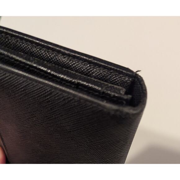 Prada Black Saffiano Leather Wallet with Gold Zipper COA Card Included - Picture 16 of 16